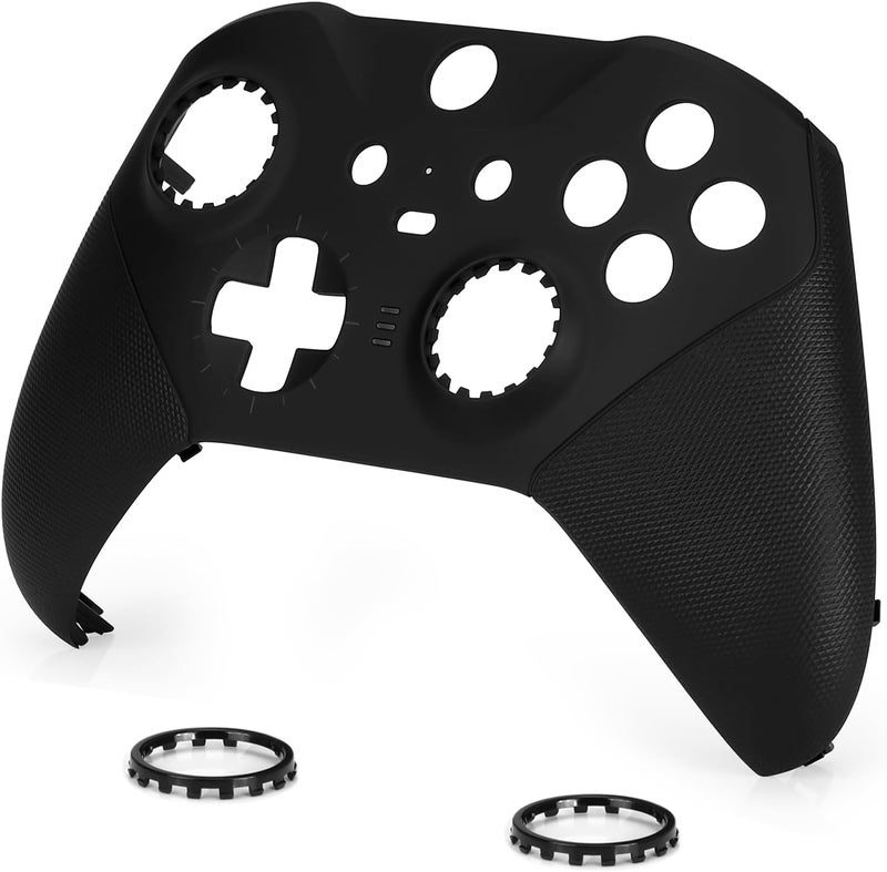 Ceozon Replacement Faceplate Cover Front Housing Shell Repair Accessories Kit for Xbox One Elite Controller Series 2 Included Joystick Rings Black - Image 4